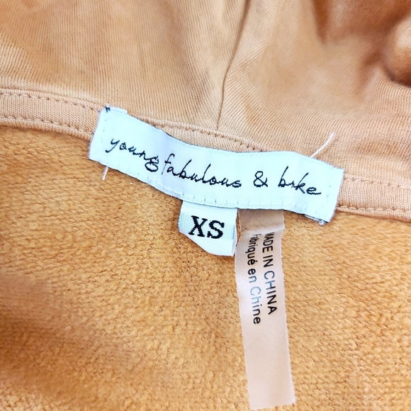 Young Fabulous & Broke Women's Sunset Ombre Cowl Neck Hooded Sweater NWT Size XS - Picture 5 of 6